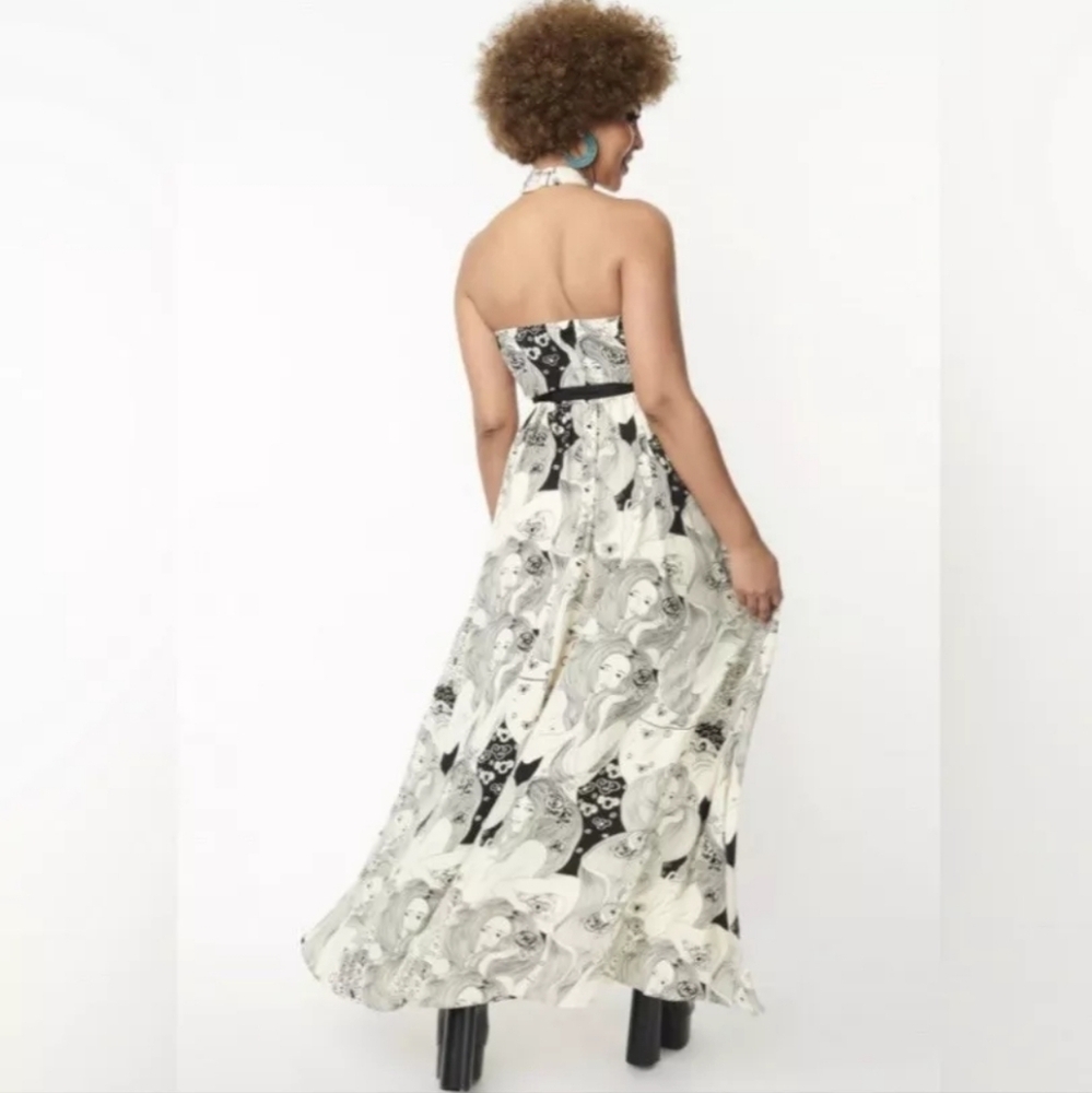 Smak Parlour Psychedelic Goddess Print Maxi Dress. Women's small - Picture 3 of 12